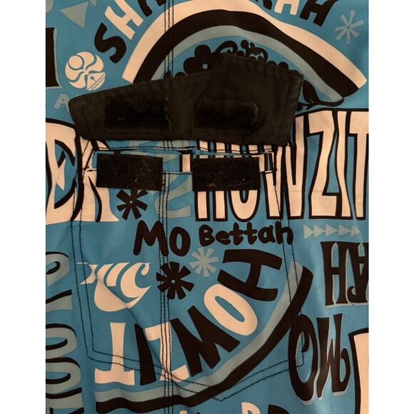 Hawaiian island creations (HIC) Board shorts blue and black Design sz 32 - Picture 11 of 12